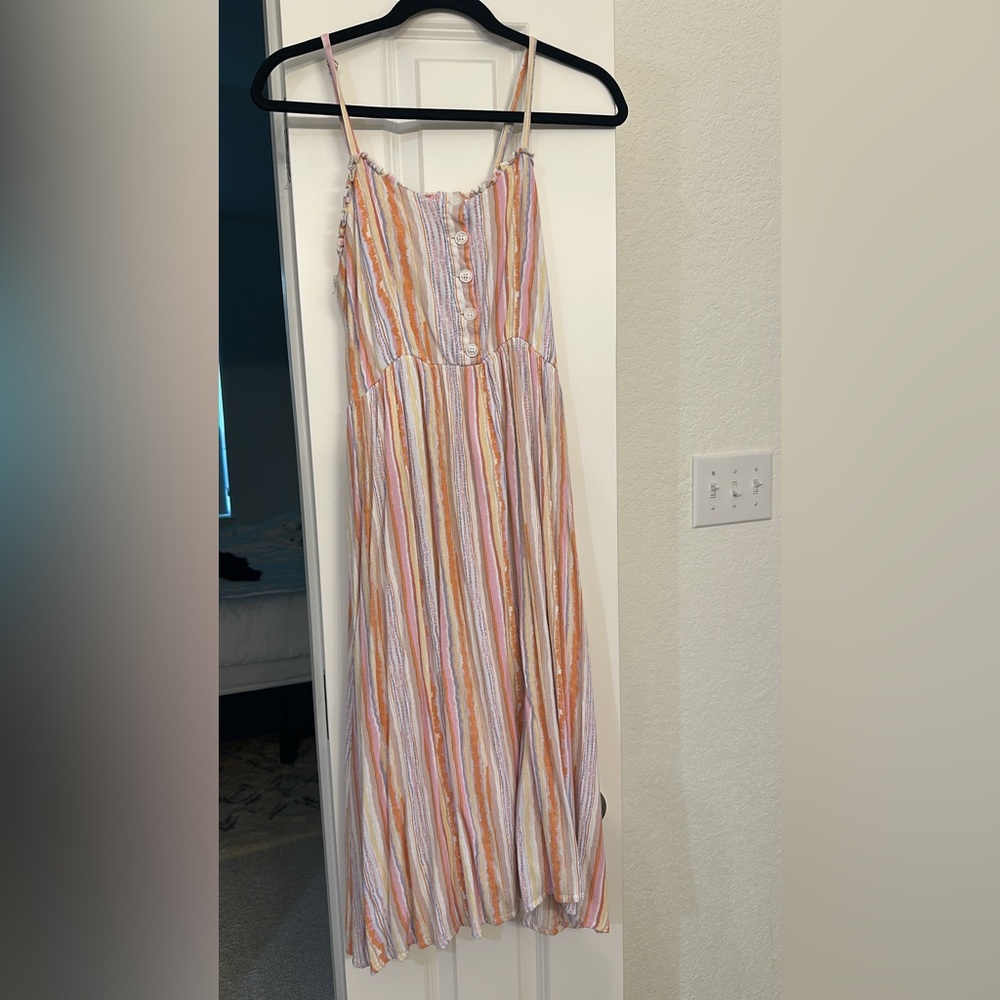 Striped Multicolor Maxi Dress
